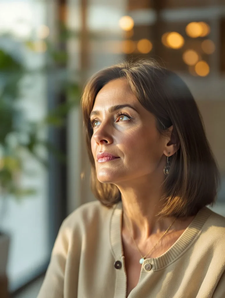 An old women with healthy skin.
