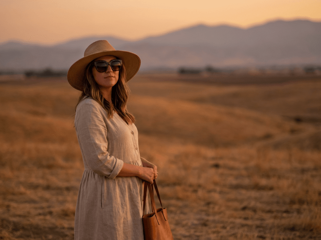 Protecting eyes from Bakersfield's intense sun after eyelid treatment with stylish sun protection