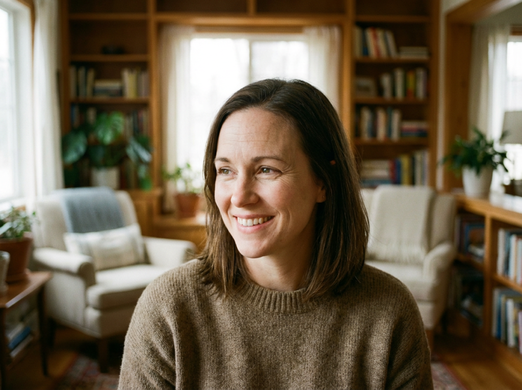 Young woman with natural crow's feet and forehead lines, representing the type of wrinkles Botox can treat while maintaining authentic expression