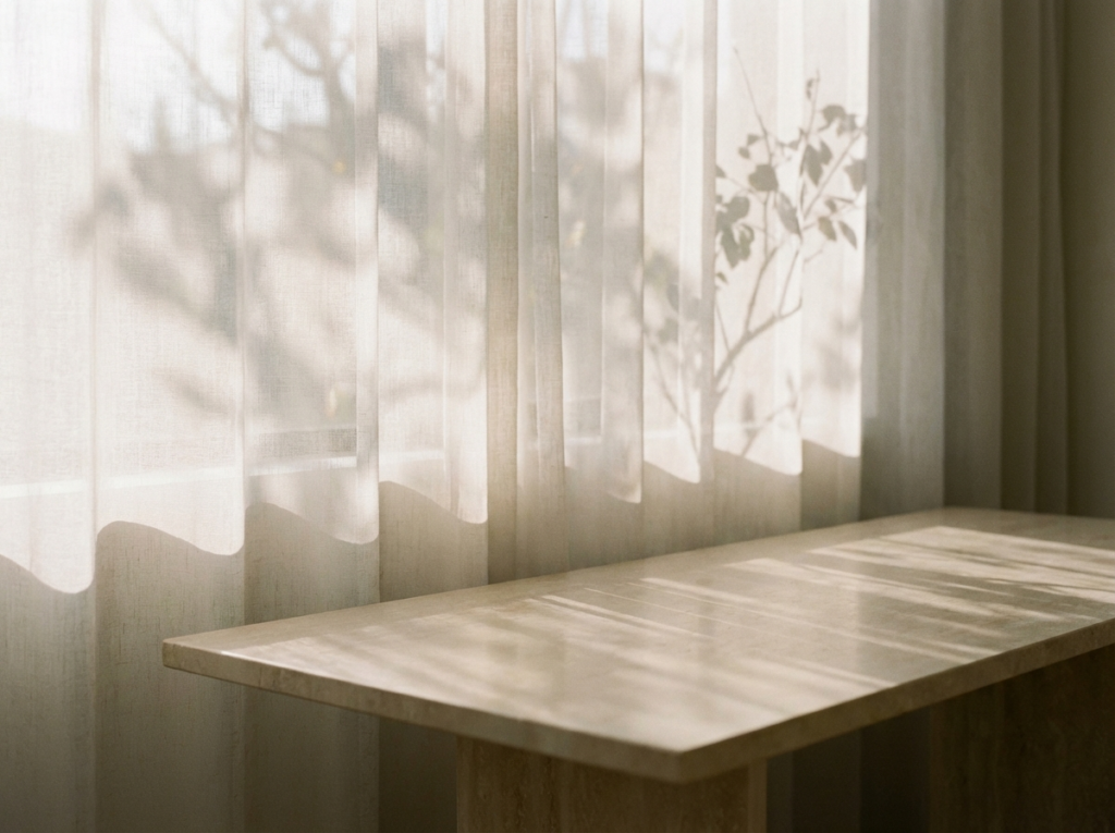 Morning light and shadow demonstrating how under-eye hollows create dark circles through shadowing effect
